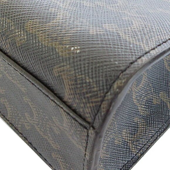 Auth CELINE Triomphe Vertical Cabas Handbag Shoulder Bag Brown PVC - Picture 9 of 12